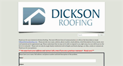 Desktop Screenshot of dicksonroofing.com
