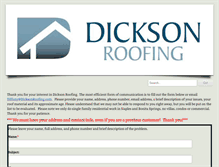 Tablet Screenshot of dicksonroofing.com